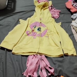 My Little Pony Yellow & Pink Fluttershy Hooded Zip-Up Sweatshirt